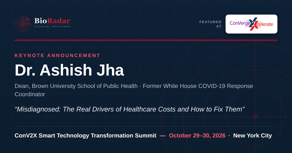 Dr. Ashish Jha to Keynote ConV2X Smart Technology Transformation Summit in New York